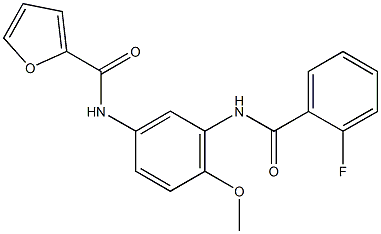 N-{3-[(2-fluorobenzoyl)amino]-4-methoxyphenyl}-2-furamide|