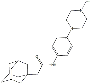 2-(1-adamantyl)-N-[4-(4-ethyl-1-piperazinyl)phenyl]acetamide 结构式