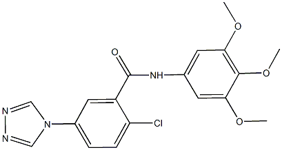 2-chloro-5-(4H-1,2,4-triazol-4-yl)-N-(3,4,5-trimethoxyphenyl)benzamide 化学構造式