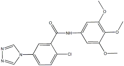 2-chloro-5-(4H-1,2,4-triazol-4-yl)-N-(3,4,5-trimethoxyphenyl)benzamide,723753-37-5,结构式