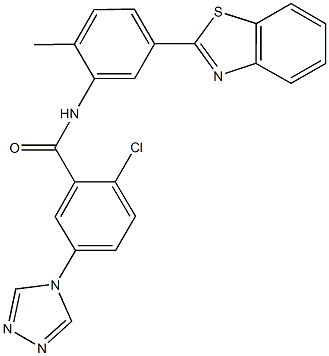 723753-53-5 N-[5-(1,3-benzothiazol-2-yl)-2-methylphenyl]-2-chloro-5-(4H-1,2,4-triazol-4-yl)benzamide