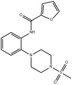 N-{2-[4-(methylsulfonyl)-1-piperazinyl]phenyl}-2-furamide Struktur