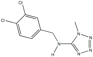 N-(3,4-dichlorobenzyl)-N-(1-methyl-1H-tetraazol-5-yl)amine 化学構造式