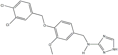 N-{4-[(3,4-dichlorobenzyl)oxy]-3-methoxybenzyl}-N-(1H-1,2,4-triazol-3-yl)amine Structure