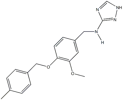 N-{3-methoxy-4-[(4-methylbenzyl)oxy]benzyl}-N-(1H-1,2,4-triazol-3-yl)amine Struktur