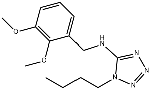 N-(1-butyl-1H-tetraazol-5-yl)-N-(2,3-dimethoxybenzyl)amine Struktur