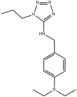 N-[4-(diethylamino)benzyl]-N-(1-propyl-1H-tetraazol-5-yl)amine Struktur