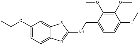 N-(6-ethoxy-1,3-benzothiazol-2-yl)-N-(2,3,4-trimethoxybenzyl)amine,723754-26-5,结构式