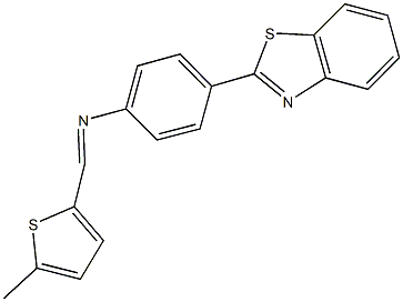 N-[4-(1,3-benzothiazol-2-yl)phenyl]-N-[(5-methyl-2-thienyl)methylene]amine Structure