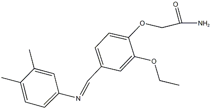 2-(4-{[(3,4-dimethylphenyl)imino]methyl}-2-ethoxyphenoxy)acetamide|