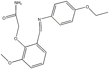 2-(2-{[(4-ethoxyphenyl)imino]methyl}-6-methoxyphenoxy)acetamide Structure