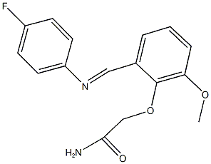 2-(2-{[(4-fluorophenyl)imino]methyl}-6-methoxyphenoxy)acetamide|