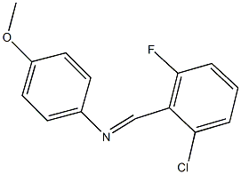 N-(2-chloro-6-fluorobenzylidene)-N-(4-methoxyphenyl)amine 结构式