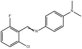 N-(2-chloro-6-fluorobenzylidene)-N-[4-(dimethylamino)phenyl]amine Struktur