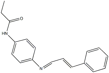 N-{4-[(3-phenyl-2-propenylidene)amino]phenyl}propanamide Structure