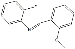 N-(2-fluorophenyl)-N-(2-methoxybenzylidene)amine Struktur