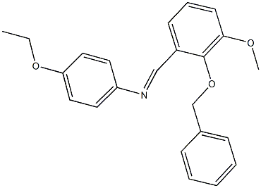 N-[2-(benzyloxy)-3-methoxybenzylidene]-N-(4-ethoxyphenyl)amine Structure