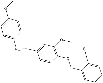 723754-84-5 N-{4-[(2-fluorobenzyl)oxy]-3-methoxybenzylidene}-N-(4-methoxyphenyl)amine