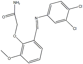 2-(2-{[(3,4-dichlorophenyl)imino]methyl}-6-methoxyphenoxy)acetamide Structure