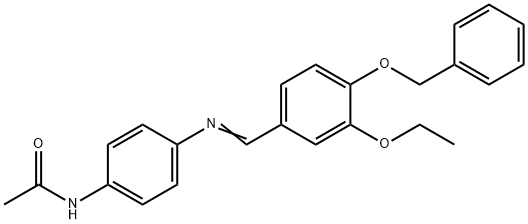 N-(4-{[4-(benzyloxy)-3-ethoxybenzylidene]amino}phenyl)acetamide Structure