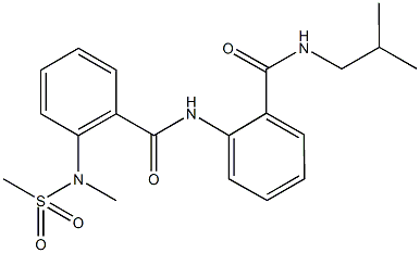 N-{2-[(isobutylamino)carbonyl]phenyl}-2-[methyl(methylsulfonyl)amino]benzamide Structure