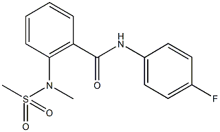 N-(4-fluorophenyl)-2-[methyl(methylsulfonyl)amino]benzamide Structure