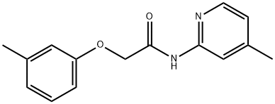 2-(3-methylphenoxy)-N-(4-methyl-2-pyridinyl)acetamide Structure