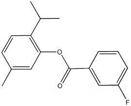 723755-34-8 2-isopropyl-5-methylphenyl 3-fluorobenzoate