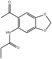 N-(6-acetyl-1,3-benzodioxol-5-yl)propanamide Struktur