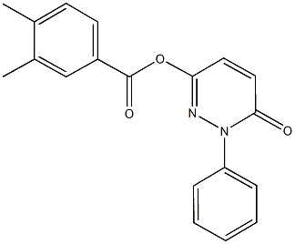 6-oxo-1-phenyl-1,6-dihydro-3-pyridazinyl 3,4-dimethylbenzoate Structure