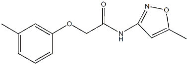 N-(5-methyl-3-isoxazolyl)-2-(3-methylphenoxy)acetamide,723755-68-8,结构式