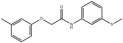 2-(3-methylphenoxy)-N-[3-(methylsulfanyl)phenyl]acetamide,723755-73-5,结构式