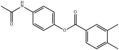 4-(acetylamino)phenyl 3,4-dimethylbenzoate Struktur