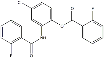 4-chloro-2-[(2-fluorobenzoyl)amino]phenyl 2-fluorobenzoate Structure