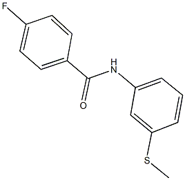 4-fluoro-N-[3-(methylsulfanyl)phenyl]benzamide 化学構造式