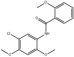 N-(5-chloro-2,4-dimethoxyphenyl)-2-methoxybenzamide,723756-10-3,结构式