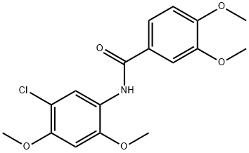 N-(5-chloro-2,4-dimethoxyphenyl)-3,4-dimethoxybenzamide Struktur