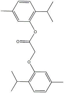 2-isopropyl-5-methylphenyl (2-isopropyl-5-methylphenoxy)acetate Struktur