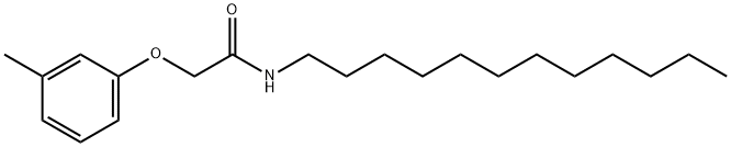 N-dodecyl-2-(3-methylphenoxy)acetamide 化学構造式