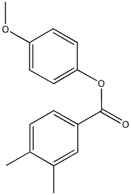4-methoxyphenyl3,4-dimethylbenzoate Struktur