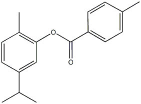 5-isopropyl-2-methylphenyl 4-methylbenzoate Structure