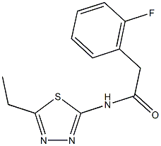 N-(5-ethyl-1,3,4-thiadiazol-2-yl)-2-(2-fluorophenyl)acetamide Structure