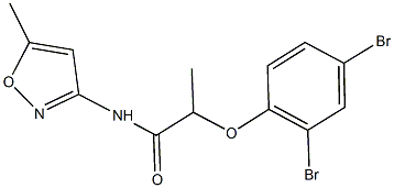 2-(2,4-dibromophenoxy)-N-(5-methyl-3-isoxazolyl)propanamide,723757-13-9,结构式