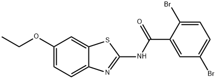 2,5-dibromo-N-(6-ethoxy-1,3-benzothiazol-2-yl)benzamide,723757-20-8,结构式