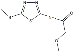 2-methoxy-N-[5-(methylsulfanyl)-1,3,4-thiadiazol-2-yl]acetamide 化学構造式