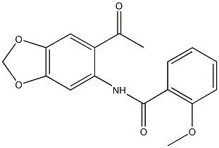 N-(6-acetyl-1,3-benzodioxol-5-yl)-2-methoxybenzamide Structure