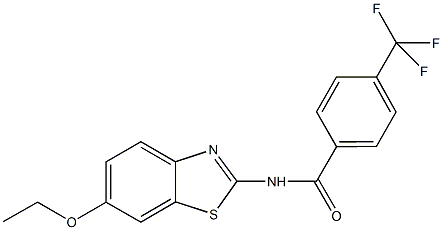 N-(6-ethoxy-1,3-benzothiazol-2-yl)-4-(trifluoromethyl)benzamide Structure