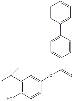 3-tert-butyl-4-hydroxyphenyl[1,1'-biphenyl]-4-carboxylate 结构式