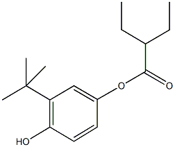3-tert-butyl-4-hydroxyphenyl 2-ethylbutanoate 化学構造式