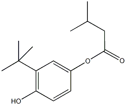 3-tert-butyl-4-hydroxyphenyl 3-methylbutanoate Struktur